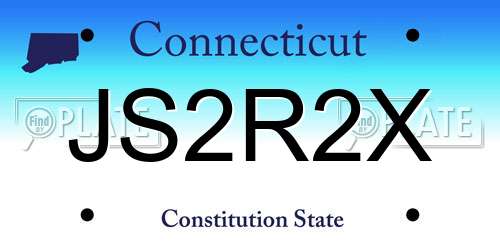 JS2R2X Connecticut License Plate