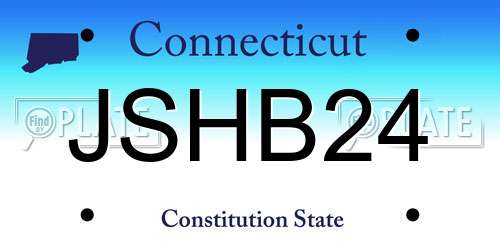 JSHB24 Connecticut License Plate