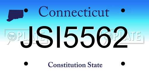 JSI5562 Connecticut License Plate