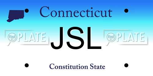 JSL Connecticut License Plate