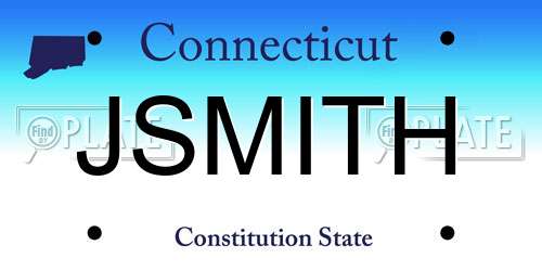 JSMITH Connecticut License Plate