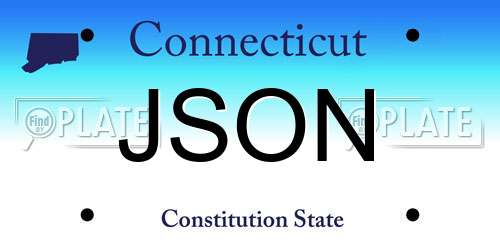 JSON Connecticut License Plate