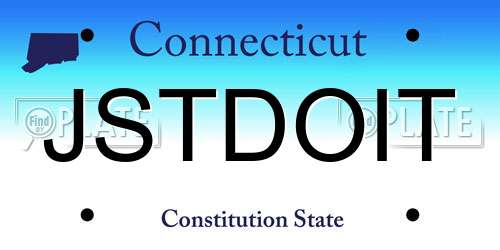 JSTDOIT Connecticut License Plate