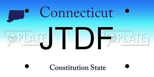 JTDF Connecticut License Plate