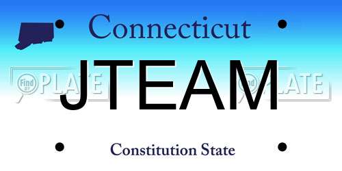 JTEAM Connecticut License Plate