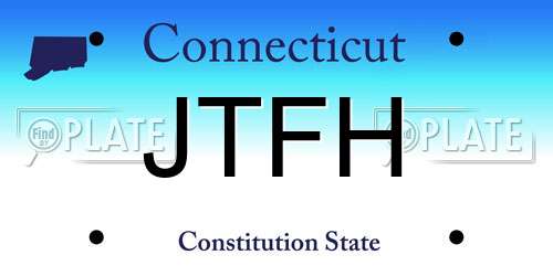 JTFH Connecticut License Plate