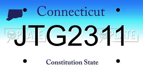 JTG2311 Connecticut License Plate