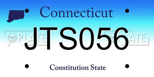 JTS056 Connecticut License Plate