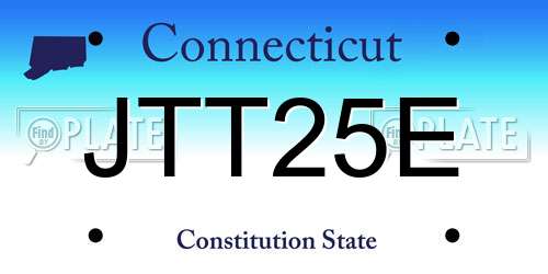JTT25E Connecticut License Plate
