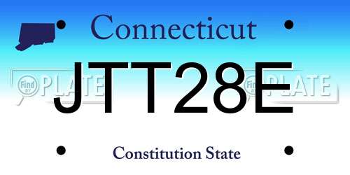 JTT28E Connecticut License Plate
