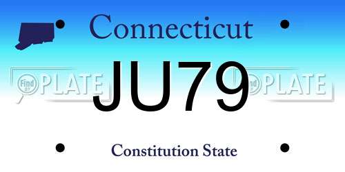 JU79 Connecticut License Plate
