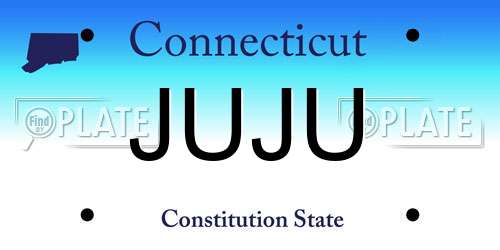 JUJU Connecticut License Plate
