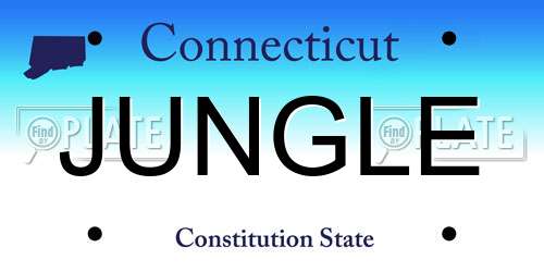 JUNGLE Connecticut License Plate