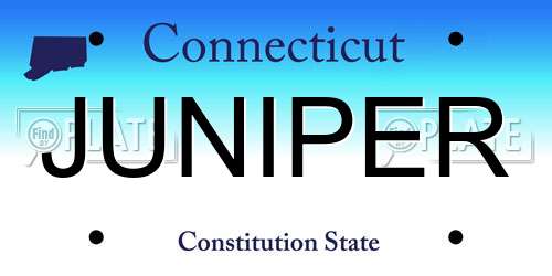 JUNIPER Connecticut License Plate