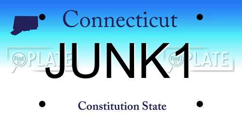 JUNK1 Connecticut License Plate