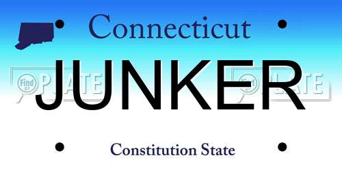 JUNKER Connecticut License Plate