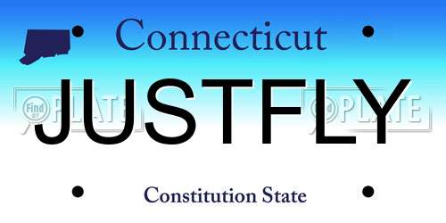 JUSTFLY Connecticut License Plate
