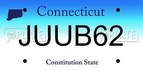 JUUB62 Connecticut License Plate