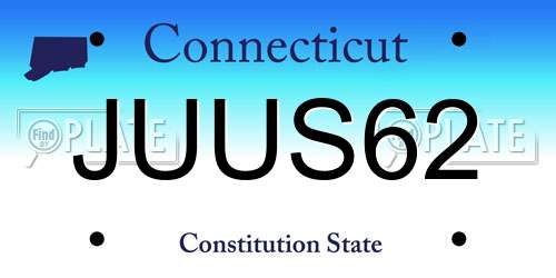 JUUS62 Connecticut License Plate