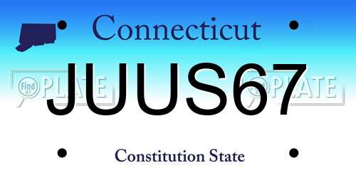 JUUS67 Connecticut License Plate