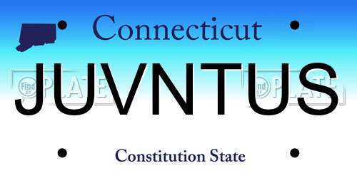 JUVNTUS Connecticut License Plate
