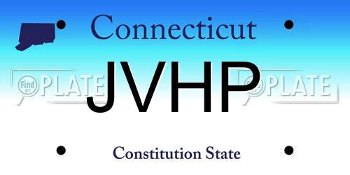 JVHP Connecticut License Plate