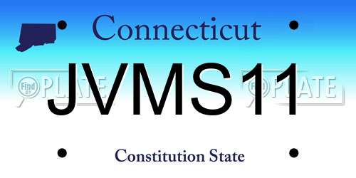 JVMS11 Connecticut License Plate