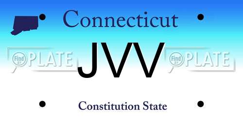 JVV Connecticut License Plate