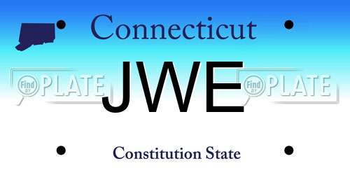 JWE Connecticut License Plate