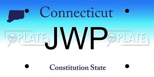 JWP Connecticut License Plate