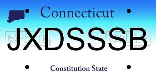 JXDSSSB Connecticut License Plate