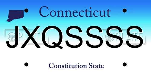 JXQSSSS Connecticut License Plate