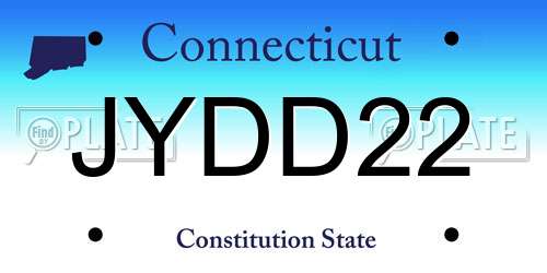 JYDD22 Connecticut License Plate