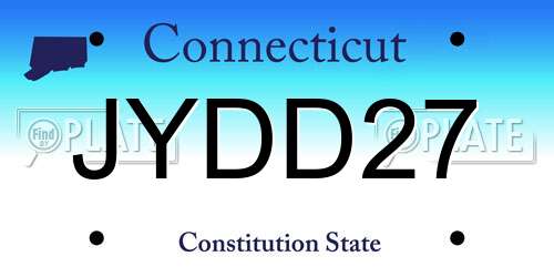 JYDD27 Connecticut License Plate