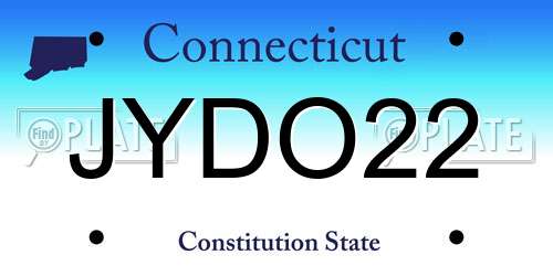 JYDO22 Connecticut License Plate