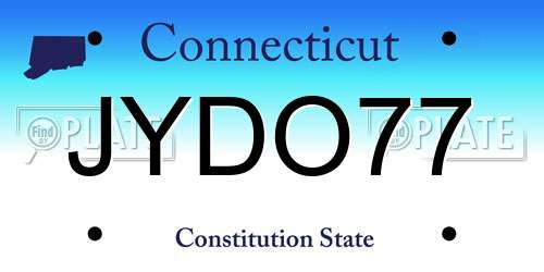 JYDO77 Connecticut License Plate