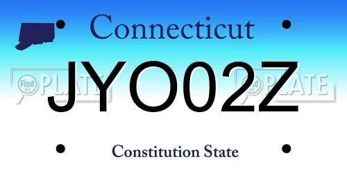 JYO02Z Connecticut License Plate