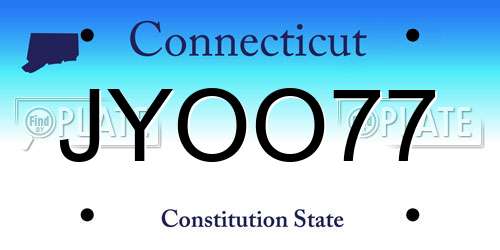 JYOO77 Connecticut License Plate