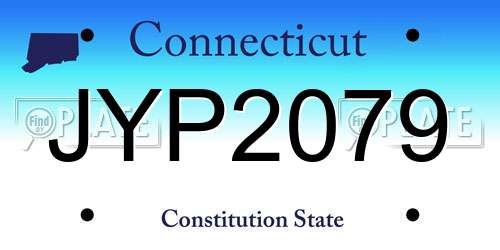 JYP2079 Connecticut License Plate