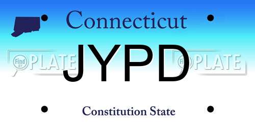 JYPD Connecticut License Plate