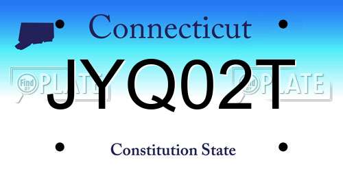 JYQ02T Connecticut License Plate