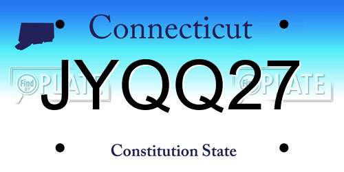 JYQQ27 Connecticut License Plate