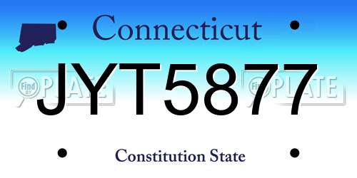 JYT5877 Connecticut License Plate