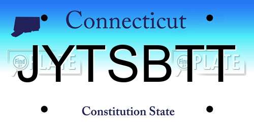 JYTSBTT Connecticut License Plate