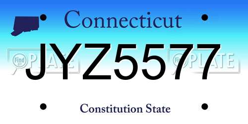 JYZ5577 Connecticut License Plate