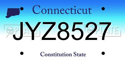 JYZ8527 Connecticut License Plate