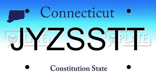 JYZSSTT Connecticut License Plate