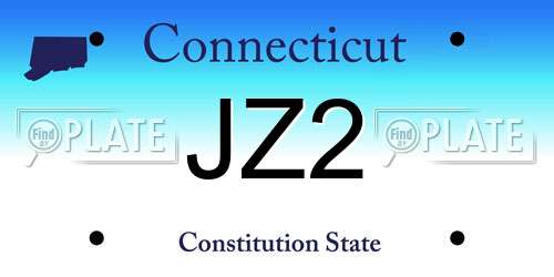 JZ2 Connecticut License Plate