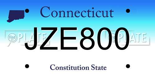 JZE800 Connecticut License Plate