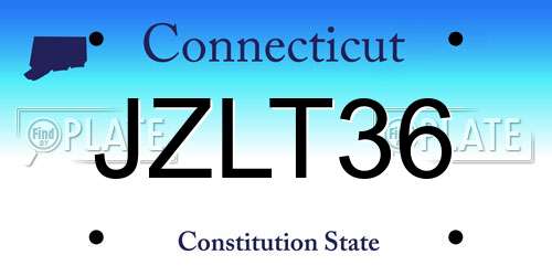 JZLT36 Connecticut License Plate